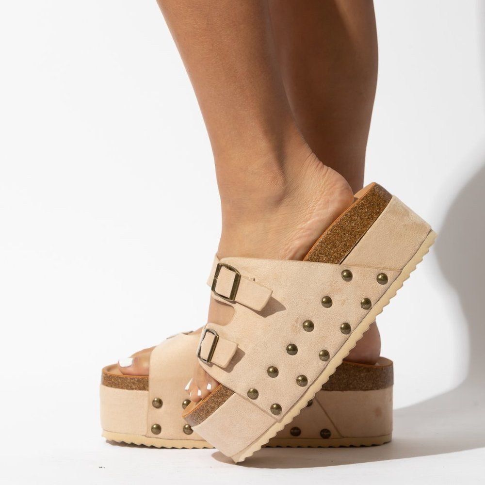 NUDE PLATFORM CLOG SANDAL BIRKEN SANDAL - NON-BRANDED - Picture 4 of 7